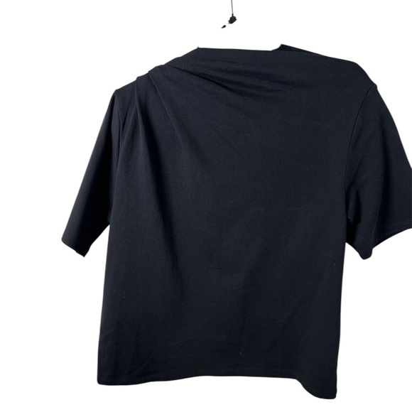 Banana Republic Asymmetrical Short Sleeve T-Shirt – Black (Size M) | - Picture 1 of 7
